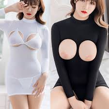 Women's Open Cup Babydoll Dress Sexy Cupless Exposed Breasts Bodycon  Nightwear | eBay