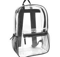 Mochila transparente con correas reforzadas y bolsillo frontal para  accesorios, perfecta para la escuela, seguridad, eventos deportivos
