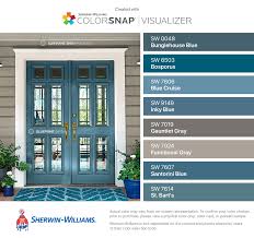 View interior and exterior paint colors and color palettes. Sherwin Williams Loch Blue Novocom Top