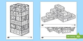 Fun, easy & free to print. Building Brick Mindfulness Coloring Pages Teacher Made
