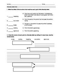 This Is A Simple Assessment To Use After Teaching Students How To Write A Friendly Letter It Assesse Letter Assessment Friendly Letter Friendly Letter Writing
