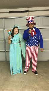 Halloween Couple Costume Lady Liberty And Uncle Sam Lady Liberty Costume Cute Couples Costumes Couples Costumes