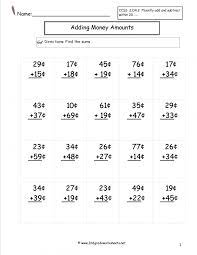 adding money amounts worksheets 99worksheets