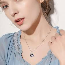 Cuoka Dolphin Necklace 925 Sterling Silver Circle Austrian Crystal Two  Dolphin Lovely Jewelry Necklace Dainty Chain Mothers Day Gift for Women  Girlfriend Daughter Animal Necklace with Gift Box : Buy Online at