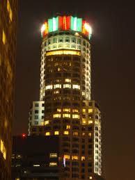 Us Bank Tower During Christmas Us Bank Tower Los Angeles Downtown Los Angeles