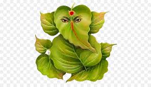 On the front of the card there is a silver colored border outlined in golden color. Hindu God Ganesh