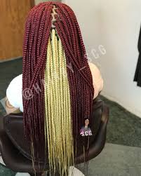 Black And Rainbow Box Braids Tucking God Braided Hairstyles For Black Women Box Braids Hairstyles Black Women Hairstyles