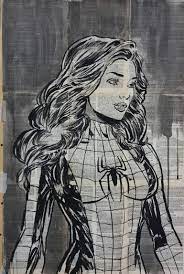 Spidergirl Drawing by Ca Lister | Saatchi Art