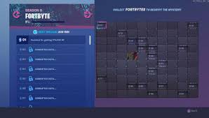 complete list of all fortbyte challenges currently available