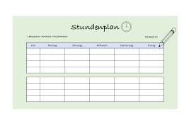 Ideal für schule, studium, uni, arbeit und ausbildung. Stundenplan Vorlagen Excel Word Powerpoint Schweiz Kalender Ch