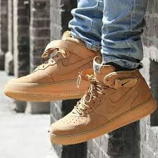 Nike Air Force 1 Mid Wheat Flax Brown Premium Quality Size 39 44 Rp 580 000 Rainbow Fujifilm X30 Ikea Nike Air Force Outfit Sneakers Men Fashion Nike Air