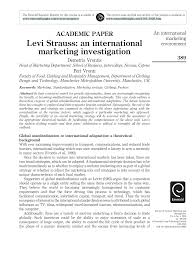 Pdf Levi Strauss An International Marketing Investigation
