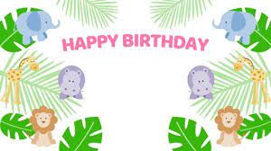 Free Zoom Backgrounds For Girl And Boy Virtual Birthday Parties Catch My Party Jungle Safari Party Safari Party Birthday Party Printables Free