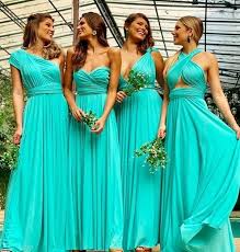 Turquoise Blue Bridesmaid Dresses Long 2020 Infinite Convertible Chiffon Custom Wedding Party Dresses 2021 In 2020 Turquoise Bridesmaid Dresses Bridesmaid Dresses Long Blue Tiffany Blue Bridesmaid Dresses