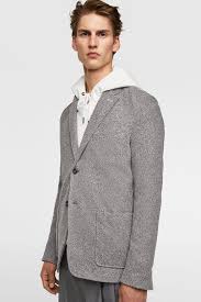Blazer only & sons | ouvert cardigan en maille gris / dark grey melange homme. Image 2 De Veste En Maille Chinee De Zara Veste Zara Solde Hiver