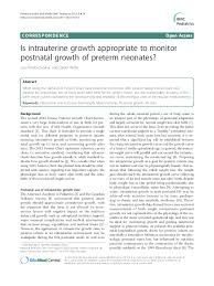 Pdf Is Intrauterine Growth Appropriate To Monitor Postnatal