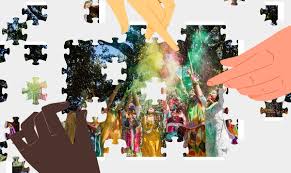 20 games you can play with friends online when you can't meet up irl. Puzzle Party Holi Edition Google Arts Culture