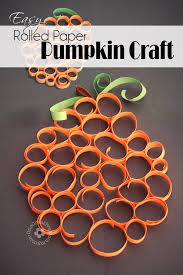 Your total solution for reading. Easy Rolled Paper Pumpkin Craft Onecreativemommy Com