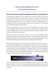 Jun 08, 2020 · there are two types of lucid dreams: Calameo How Lucid Dreaming Binaural Beats Induces Lucid Dreams