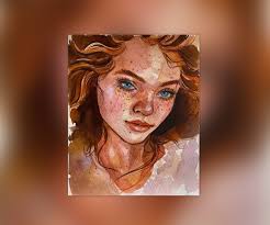 Redheaded Girl Painting