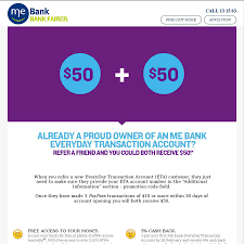 A bank account is a financial account maintained by a bank or other financial institution in which the financial. Me Bank Everyday Transaction Account Customer Refer A Friend 50 Each Conditions Apply Ozbargain
