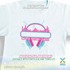 Download Birthday Queen Musical Theme For 5 Years Old Family Set Svg Cutting File