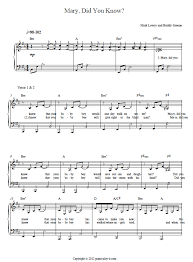 Mary Did You Know Piano Tab Sheet Music Holiday Sheet Music Piano Sheet Music