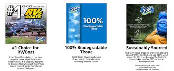 Scott rapid dissolve rv toilet paper. Amazon Com Scott Rapid Dissolving Toilet Paper Bath Tissue For Rvs And Boats 4 Rolls Pack Of 12 Health Household