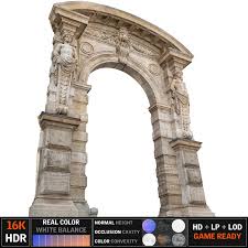 3d Model Old City Gate 16k Ancient Greek Architecture Architecture Model Arch Architecture