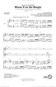 Blame It On The Boogie sheet music for choir (2-Part) (PDF)