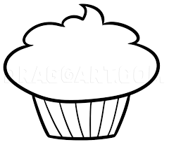 Step by step instructions for kids on how to draw a simple cupcake. How To Draw A Cupcake For Kids Step By Step Drawing Guide By Dawn Dragoart Com