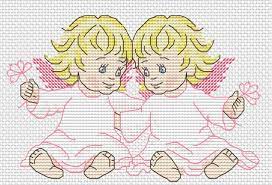 The pattern can be used for either gender. Twin Baby Girls Cross Stitch Pattern Angels Embroidery Design Pdf Cross Stitch Patterns Cross Stitch Cross Stitch Patterns Free
