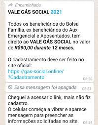 17/06/2021 07h09 atualizado há uma hora. Vale Gas Social E Verdadeiro Mas Nao E Do Governo Federal Confira Coar