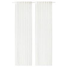 Tibast Curtains 1 Pair White 57x98 Ikea Sheer Curtains Curtains Double Curtain Rod Set