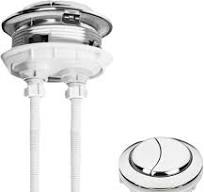 Bouton poussoir de chasse d'eau de 48 mm, bouton de chasse d'eau double  poussoir pour réservoir de toilettes, bouton de chasse d'eau de rechange  avec ...
