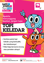 Topik dipilih ialah keselamatan jalan raya. Safe Steps Kids Road Safety