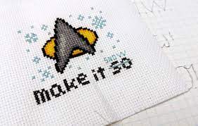 Check spelling or type a new query. Fo Make It Snow Mini Star Trek Cross Stitch For My Partner S Christmas Card Crossstitch