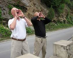 Image result for person shouting in the mountain