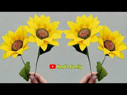 Cara Membuat Bunga Matahari Dari Kain Flanel Diy How To Make Felt Sunflower Youtube Kain Flanel Bunga Bunga Kain