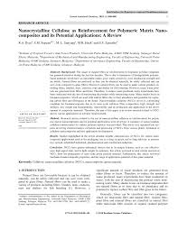 Bahasa melayu ialah bahasa kebangsaan rakyat malaysia. Pdf Nanocrystalline Cellulose As Reinforcement For Polymeric Matrix Nanocomposites And Its Potential Applications A Review