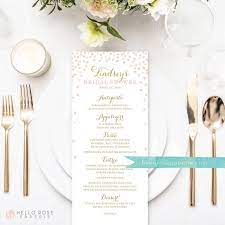 Bridal Shower Menu Printable Wedding Menu Printable Menu Etsy Bridal Shower Menu Wedding Menu Cards Bridal Shower