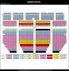 dominion theatre london seat map and prices for white christmas