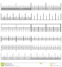 Size Indicator Set Vector Different Types Unit Distances