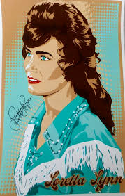 Loretta Lynn Hand Signed Retro Poster Grand Ole Opry Art Classic 11" x 17"