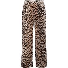 Ganni Wool Leopard Print Trousers 240 Liked On Polyvore Featuring Pants Bottoms Brown Brown Wool Tro Printed Trousers Leopard Print Pants Leopard Pants