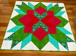 Used the large size Meadow Star Barn Quilt pattern for this holiday take  for my donation quilt to the Grandkids' school for their annual auction  fundraiser. The biggest challenge was my main