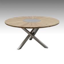 modele solstice capacite maximale 8 personnes description table ronde avec plateau rotatif central en acier inoxydable muebles de comedor muebles comedor
