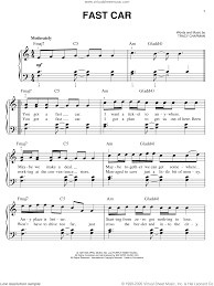 Now that you know how to read the fastest way to read sheet music is to just know that a note equals a specific key (so you don't but you make a compelling argument for it, if we ever add a how to read sheet music for. Chapman Fast Car Sheet Music Easy For Piano Solo Pdf