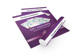 Our greeting card printing is on a choice of premium 350gsm silk or 300gsm recycled, nettuno and conqueror tactile boards. Gift Voucher Printing Secure Personalised Gift Vouchers