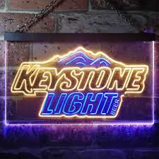 Listed is a nice clean, bright busch beer neon sign with the mountain background. Keystone Light Mountain Logo Neon Like Led Sign Fansignstime